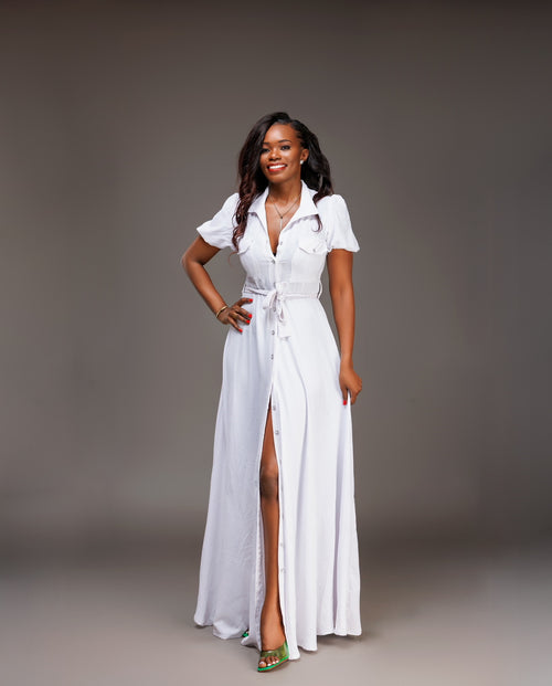 white burgundy dress I Guess So Mini Dress White / Burgundy
